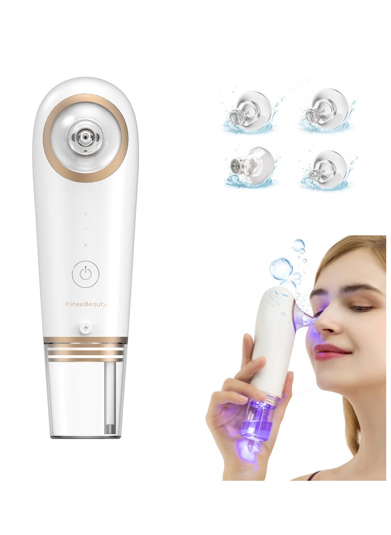 KinseiBeauty - Blackhead Remover Vacuum, Facial Pore Cleaner, Electric Acne Comedone Extraction Whitehead Blackhead Tool with 4 Removable Suction Head for Women - Image 1