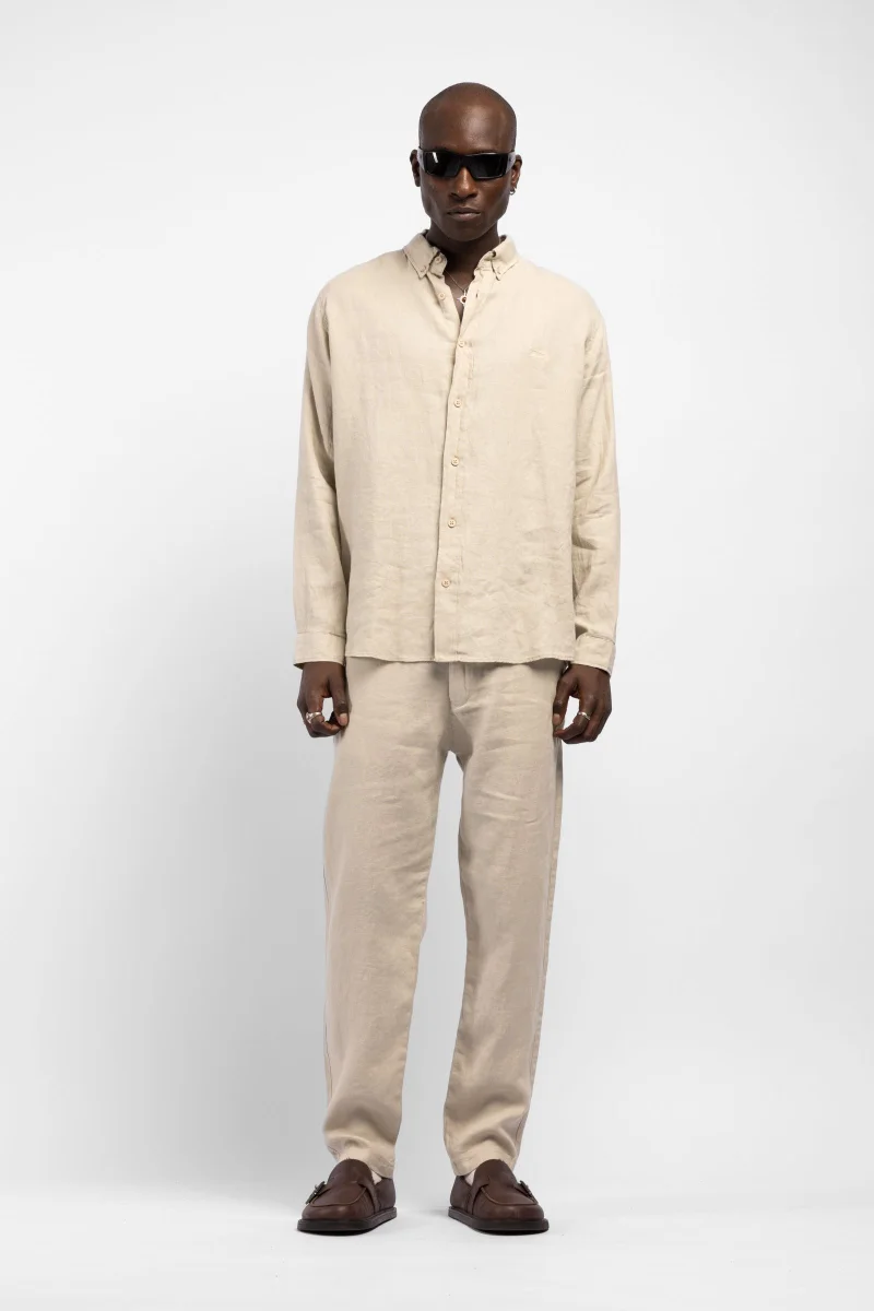 Catch C Detailed Linen Shirt