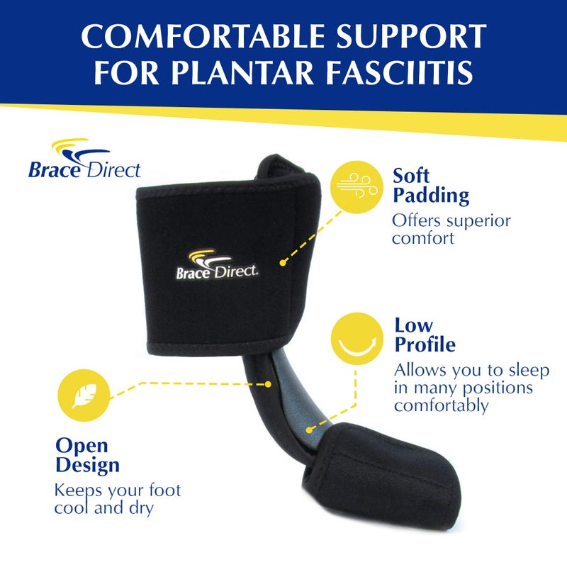 Brace Direct Dorsal Night Splint â€“ Adjustable Sleeping Brace for Plantar Fasciitis, Achilles Tendonitis & Drop Foot, Heel & Arch Pain Relief, Size S-M (US Shoe Men 5-8 / Women 6-9) - Image 2