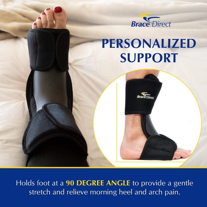 Brace Direct Dorsal Night Splint â€“ Adjustable Sleeping Brace for Plantar Fasciitis, Achilles Tendonitis & Drop Foot, Heel & Arch Pain Relief, Size S-M (US Shoe Men 5-8 / Women 6-9) - Image 4