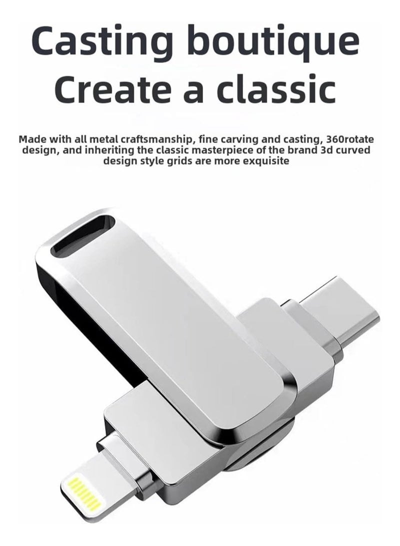 GUDOO Dual Drive Mobile phone USB flash drivefor iPhone Photo Storage Memory Stick External Storage Compatible for iPhone PC iPad More Device 2TB - Image 2