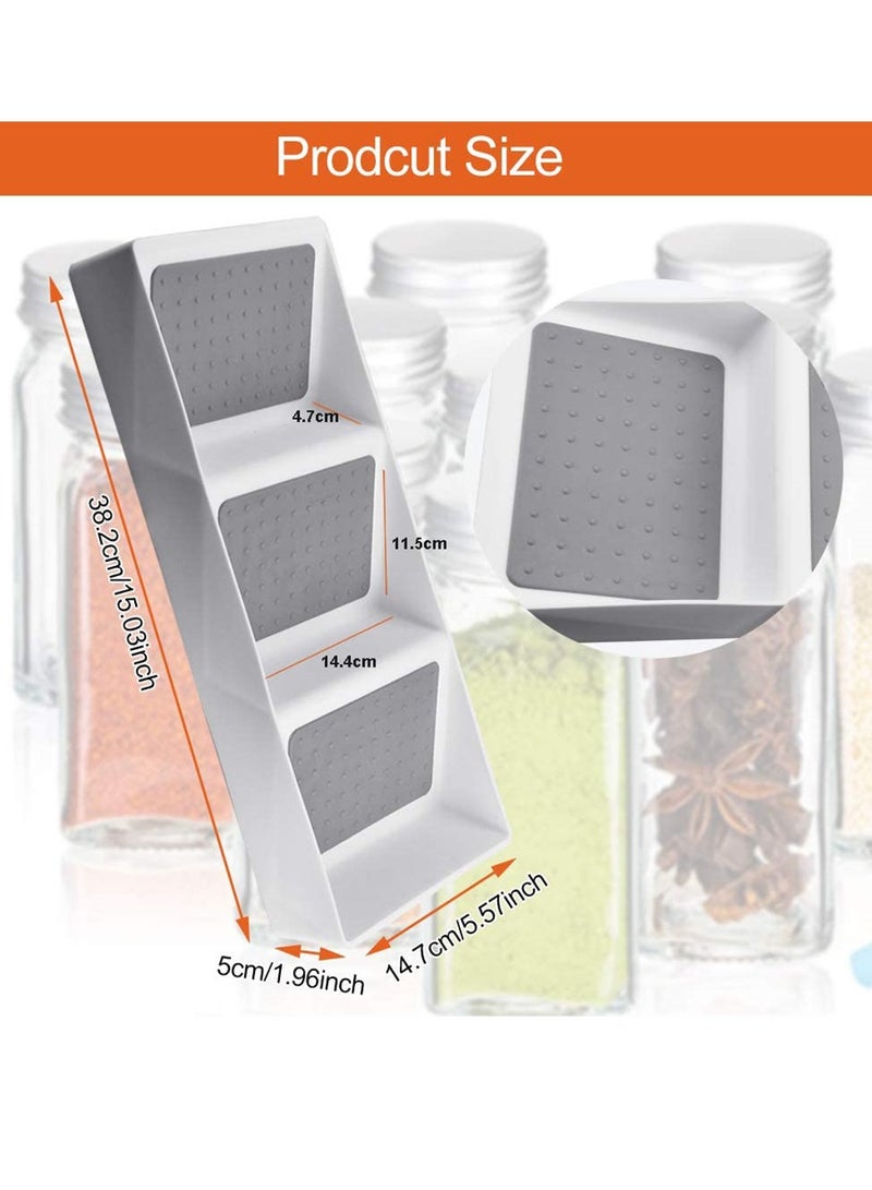 3-Tier Non-Slip Spice Drawer Organizer, Efficient Storage Solution for Kitchen Seasonings, Pantry and Cabinet, Maximize Space with Stylish Rack - Image 3