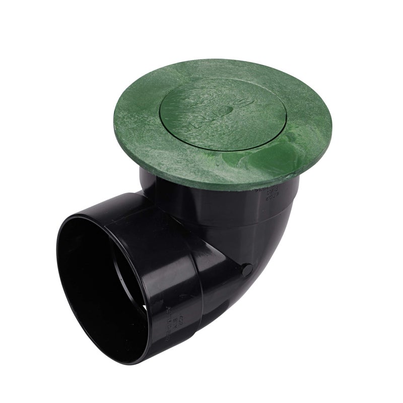 NDS NDS 422G Pop-Up Drainage Emitter with Elbow fits 4-Inch Sewer and Drain Pipe, Works with Drainage Systems Including Catch Basins, Green  - Image 1