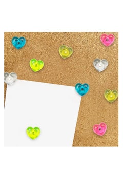 Y&D 200 Pcs Decorative Thumb Tacks Push Pins for Wall Hanging Thumbtacks Bulletin Board Photo Map Office or Home Heart Shape  - Image 3