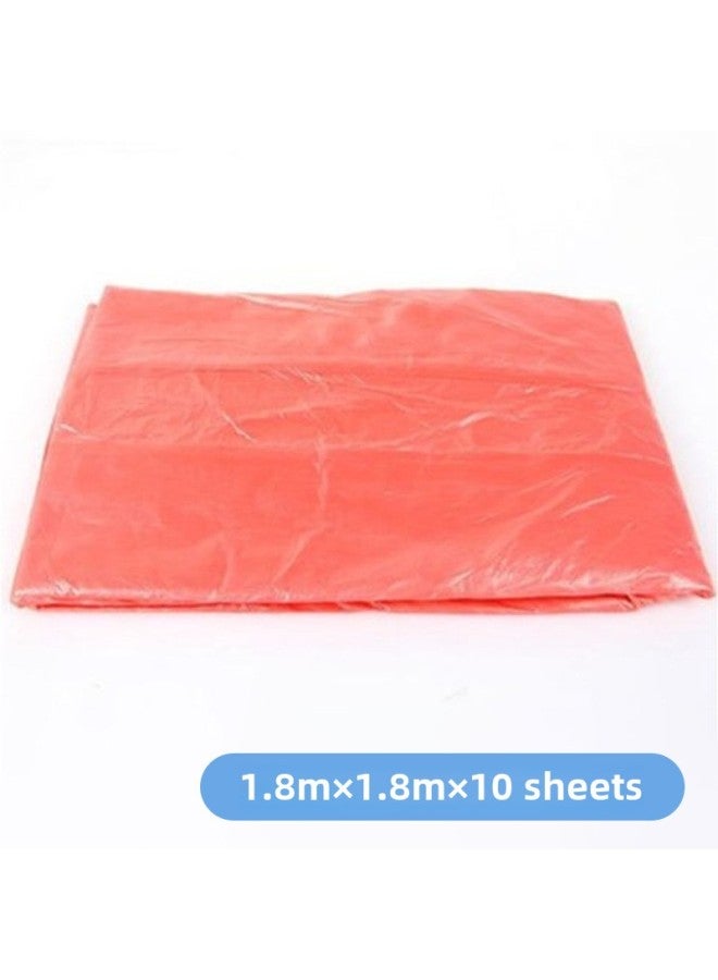 Disposable Table Tablecloths Special Tablecloths For Hotel Tables Do Not Absorb Oil And Take Good Care Of Disposable Supplies.-Color:Small Tablecloth Red 1 Pack Of 10 Sheets  - Image 1