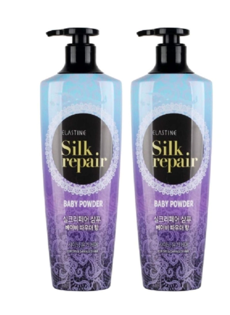 Silk Repair Shampoo Baby Powder Scent x 2 Pack (550ml 18.6 Fl.oz/each) - pzsku/Z1A1AD03CF0E92C54E3CEZ/45/_/1738579479/be2eccf9-f5a5-4a35-9ad1-8b2ec571c9b3