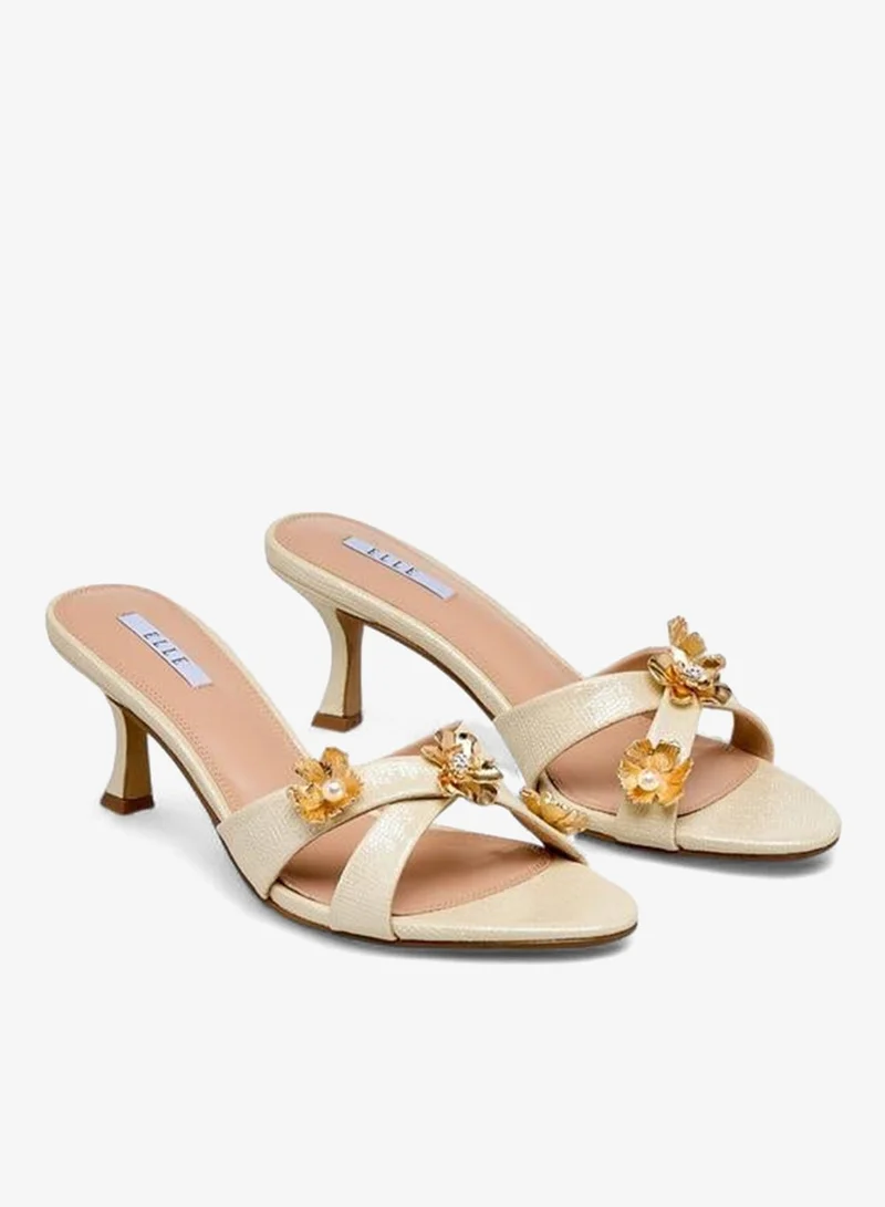 ELLE Women Floral Embellished Cross Strap Sandals Ramadan Collection
