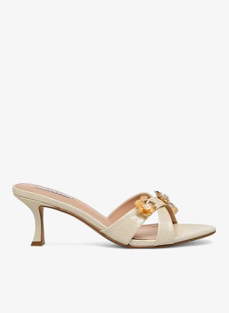 ELLE Women Floral Embellished Cross Strap Sandals Ramadan Collection