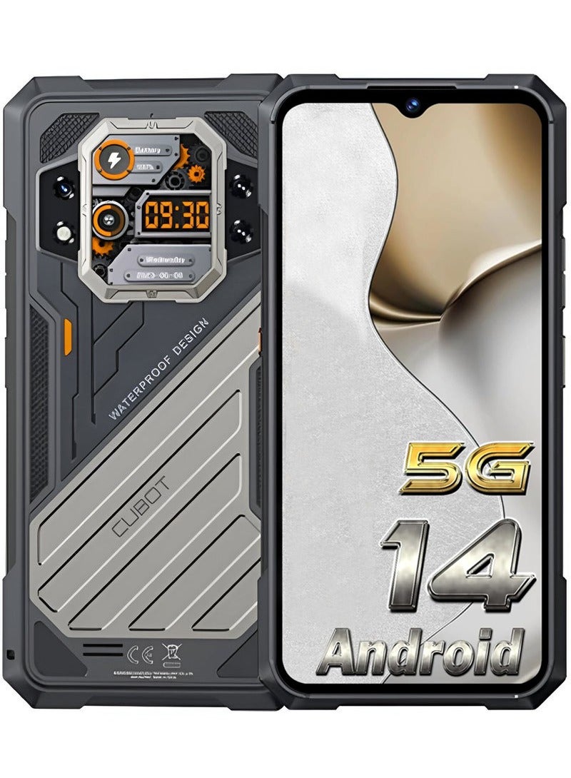 Cubot KingKong X 5G Rugged Smartphone | Android 14 | 16GB RAM + 256GB ROM | 6.58" FHD+ IPS Display | Dual SIM | 100MP + 32MP Camera | 10200mAh Battery | NFC, OTG, Fingerprint | Black