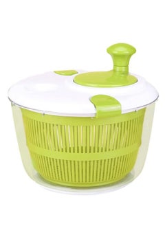 Salad Vegetable Dehydrator Rotor with Handle Manual Lettuce Washing & Drying Machine, Easy Water Drain, Efficient Vegetable Dryer, Quick Salad Prep, Green, Ideal for Greens, Fruits, and Herbs