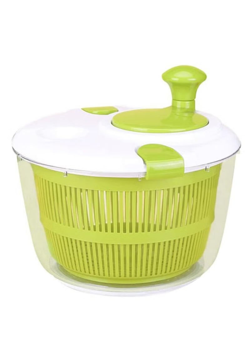 ELTRAZONE Salad Vegetable Dehydrator Rotor with Handle Manual Lettuce Washing & Drying Machine, Easy Water Drain, Efficient Vegetable Dryer, Quick Salad Prep, Green, Ideal for Greens, Fruits, and Herbs  - Image 1