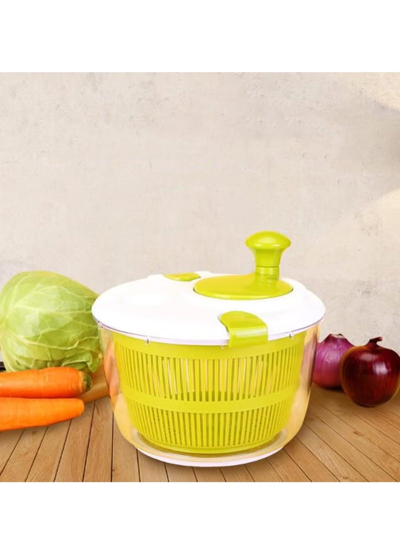 ELTRAZONE Salad Vegetable Dehydrator Rotor with Handle Manual Lettuce Washing & Drying Machine, Easy Water Drain, Efficient Vegetable Dryer, Quick Salad Prep, Green, Ideal for Greens, Fruits, and Herbs  - Image 2