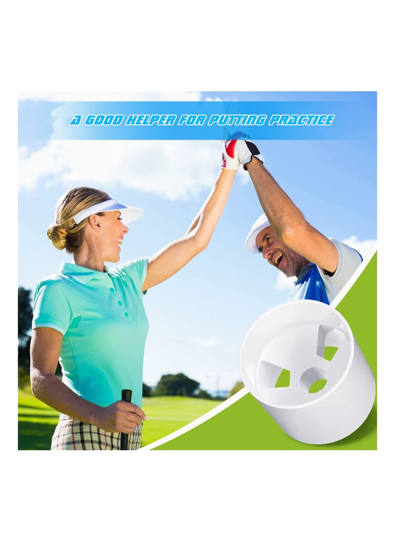 SYOSI - Golf Cup Putting Cup, Golf Hole Cup, Outdoor Indoor Golf Putting Cup, for Outdoor Backyard Golf Practice, ABS Plastic Golf Cups for Putting Green, 4PCS Golf Cup Putting Cup 4 Inch, White - Image 1
