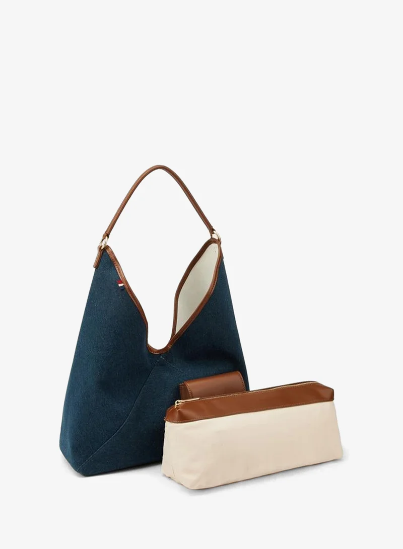 لي كوبر Denim Shoulder Bag With Pouch