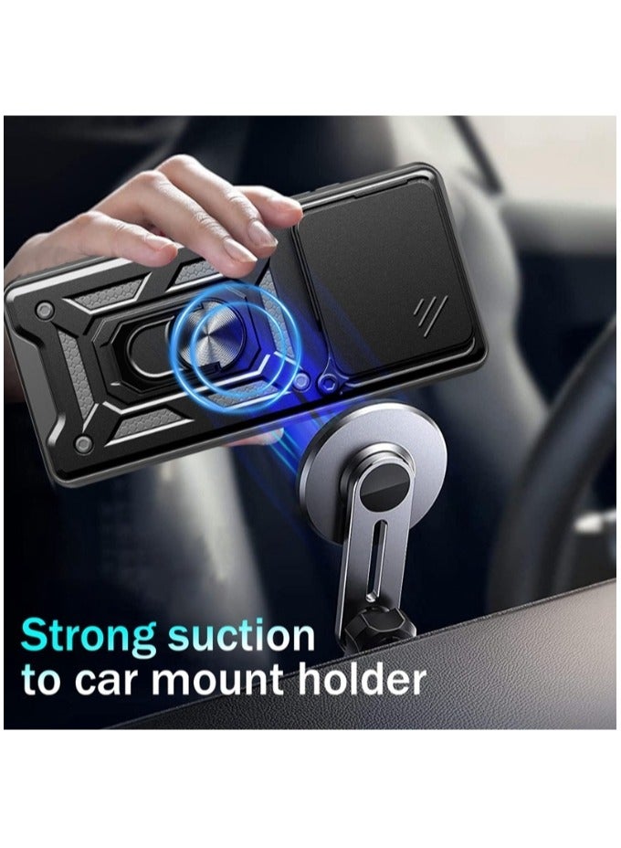 for Nothing Phone 2A 5G / 2A Plus 5G Case Cover, Slide Camera Lens Cover, Magnetic Ring Holder Kickstand Protective Phone Case for Nothing Phone 2A 5G / 2A Plus 5G, Black - Image 5