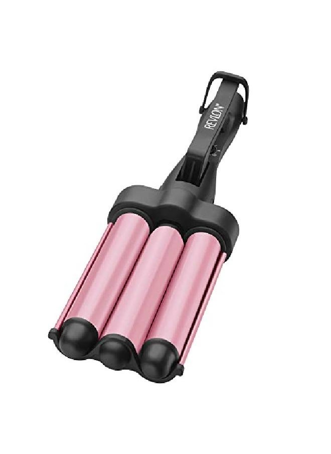 Revlon - 3 Barrel Jumbo Hair Waver Pink - Image 1