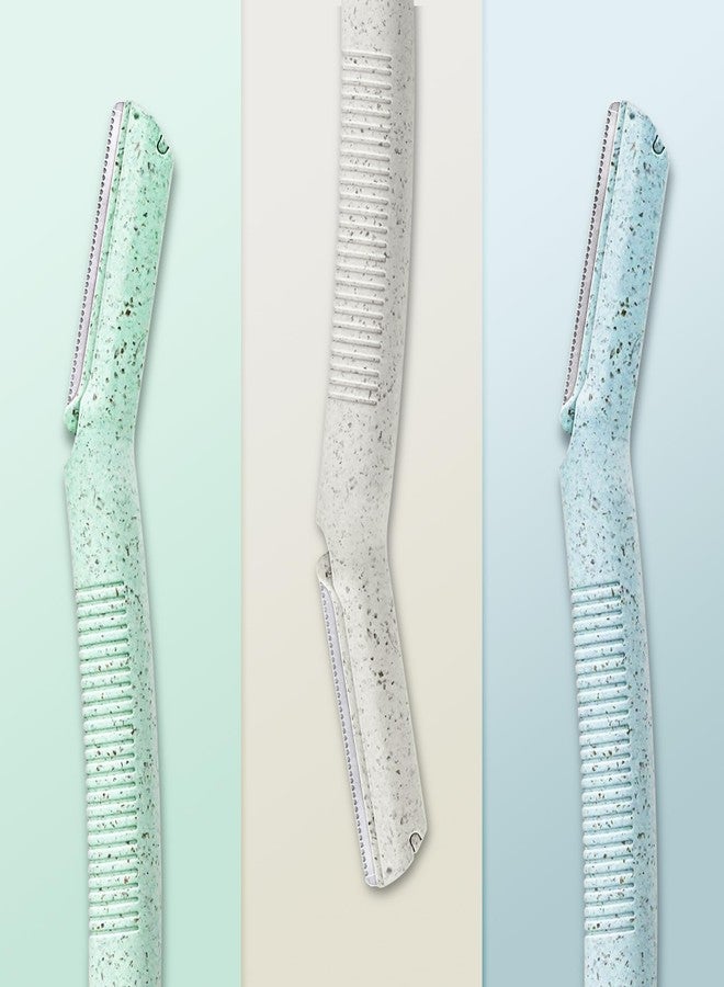 انفا مجموعة ENNVA لإزالة شعر الوجه ديرمابلان للنساء، 3 قطع - شفرات واقية مضادة للقطع، مقبض مريح، شفرات صحية للاستخدام مرة واحدة - Image 2