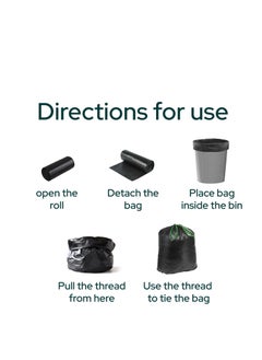 Nure Nure- Bio-Degradable Purity In Disposal Garbage Bag,55 Gallons,15 Pcs, 80cmx110cm,Pack of 2  - Image 4