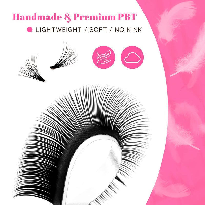 TDANCE Easy Fan Lash Extension Rapid Blooming Volume Eyelash Extensions C CC D DD J B L Curl 0.03-0.12mm Thickness Easy Fan Volume Lashes Self Fanning Eyelashes Extension (0.05-D,16 mm) - Image 3
