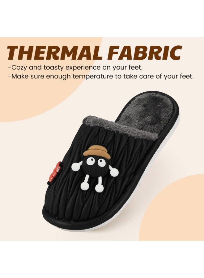 Lucky Kids Cartoon Slippers for Kids, Funny Animal House Shoes with Non-Slip Sole, Cozy Plush Indoor Comfort Footwear for Boys and Girls - Image 2