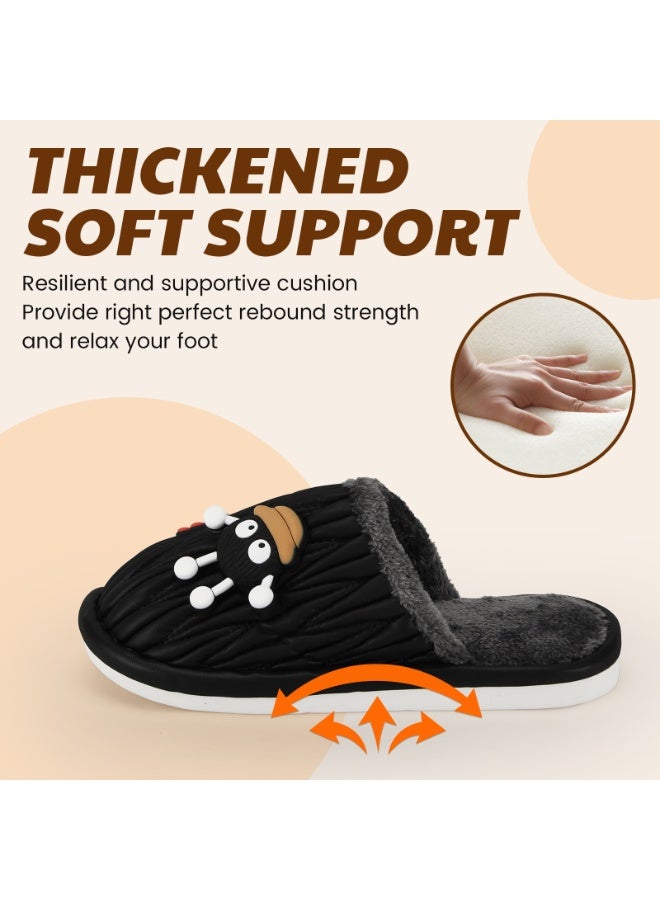 Lucky Kids Cartoon Slippers for Kids, Funny Animal House Shoes with Non-Slip Sole, Cozy Plush Indoor Comfort Footwear for Boys and Girls - Image 3