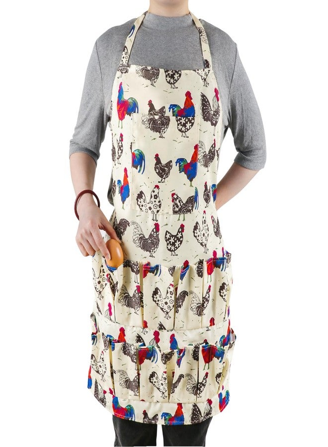 Hossmily 1 pack Egg Apron, Egg Collecting Apron for Chicken Duck Goose Eggs, with 13 Pockets Chicken Egg Apron for Women&Men - Image 1
