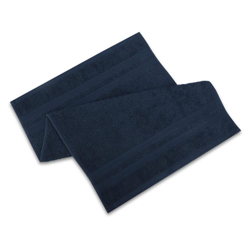 LUSH & BEYOND Navy Blue Cotton 500 GSM Solid Bath Towel - Image 4