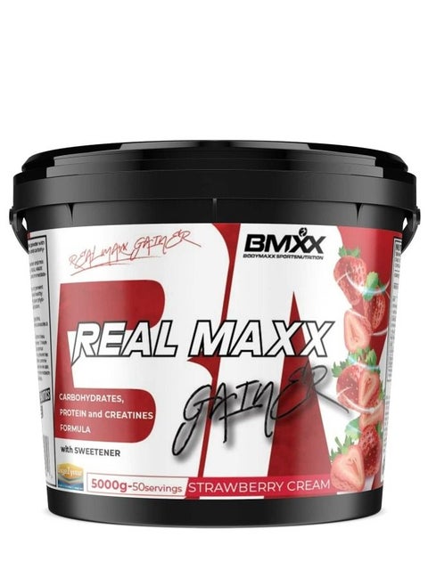 REAL MAXX Gainer 50 Servings, Strawberry