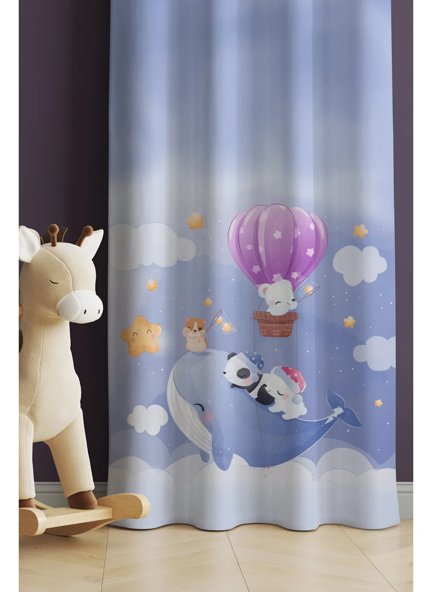Ays Home Children's Room Animal Pattern Background Curtain