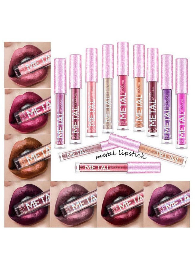 فانتوم سكاي مجموعة أحمر الشفاه السائل اللامع المعدني طويل الأمد من فانتوم سكاي، 12 قطعة، مجموعة أحمر شفاه لامع مقاوم للماء، مكياج شفاه ملون للنساء والفتيات - Image 4