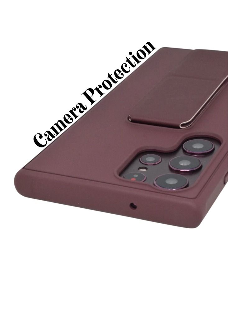 BORTONY Galaxy S23 Ultra with Magnetic Stand & Holder, Premium Silicone Hand Strap Grip, Car Mount Kickstand And Finger Grip Case Cover For Samsung Galaxy S23 Ultra - Image 5