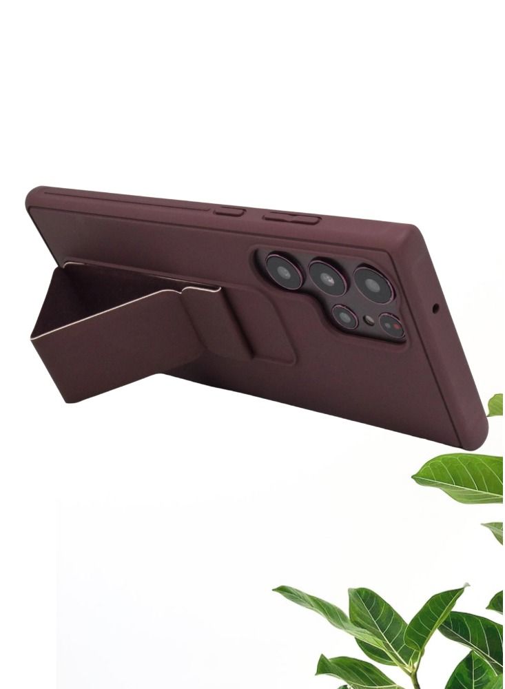 BORTONY Galaxy S23 Ultra with Magnetic Stand & Holder, Premium Silicone Hand Strap Grip, Car Mount Kickstand And Finger Grip Case Cover For Samsung Galaxy S23 Ultra - Image 4