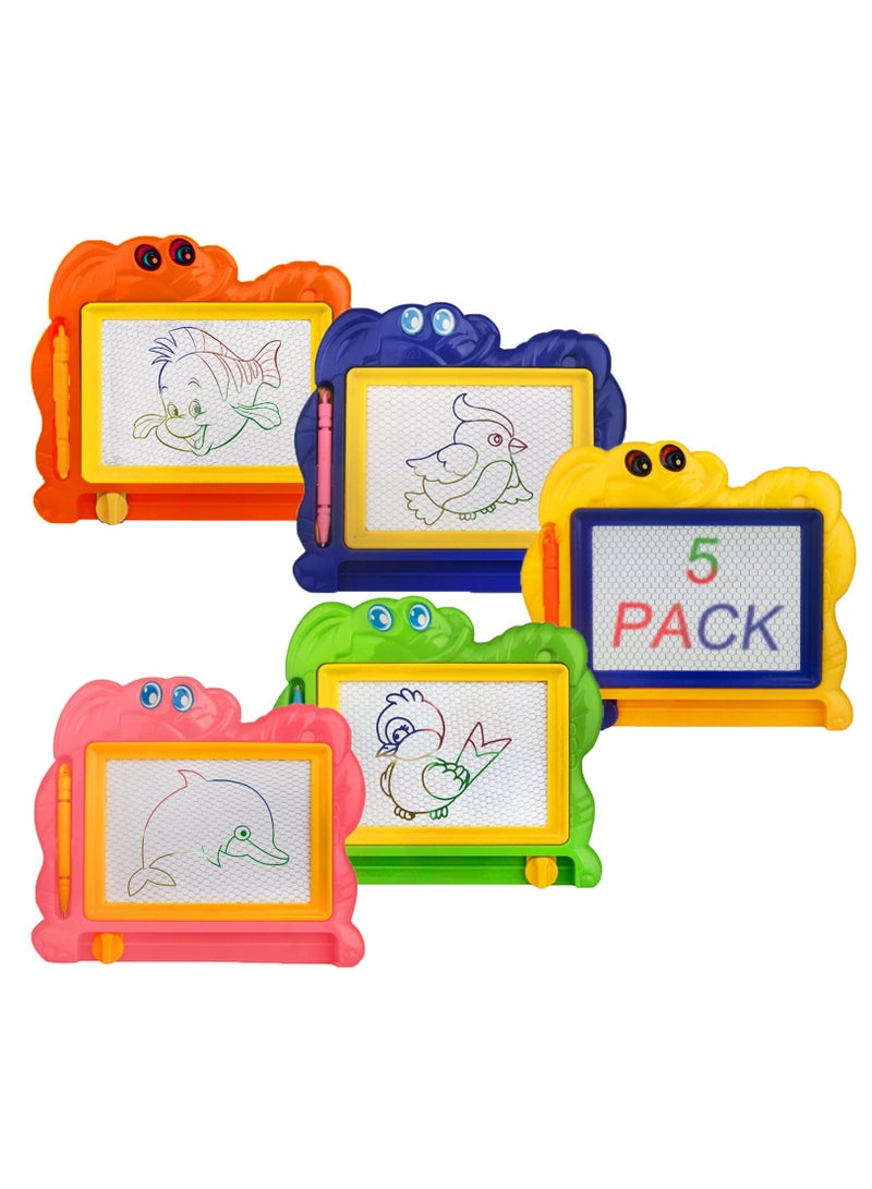 لوحة رسم مغناطيسية صغيرة بحجم السفر للأطفال، لوحة رسم قابلة للمسح، مستلزمات فنية مدمجة وهدايا حفلات، مثالية لجوائز الفصول الدراسية (لون عشوائي) - Image 1