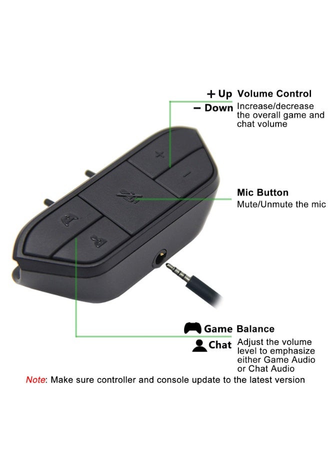محول سماعات ستيريو لوحدة تحكم Xbox One و Xbox Series X|S - لضبط توازن الصوت (صوت اللعبة والدردشة الصوتية) ومستوى الصوت والميكروفون مباشرةً - Image 2