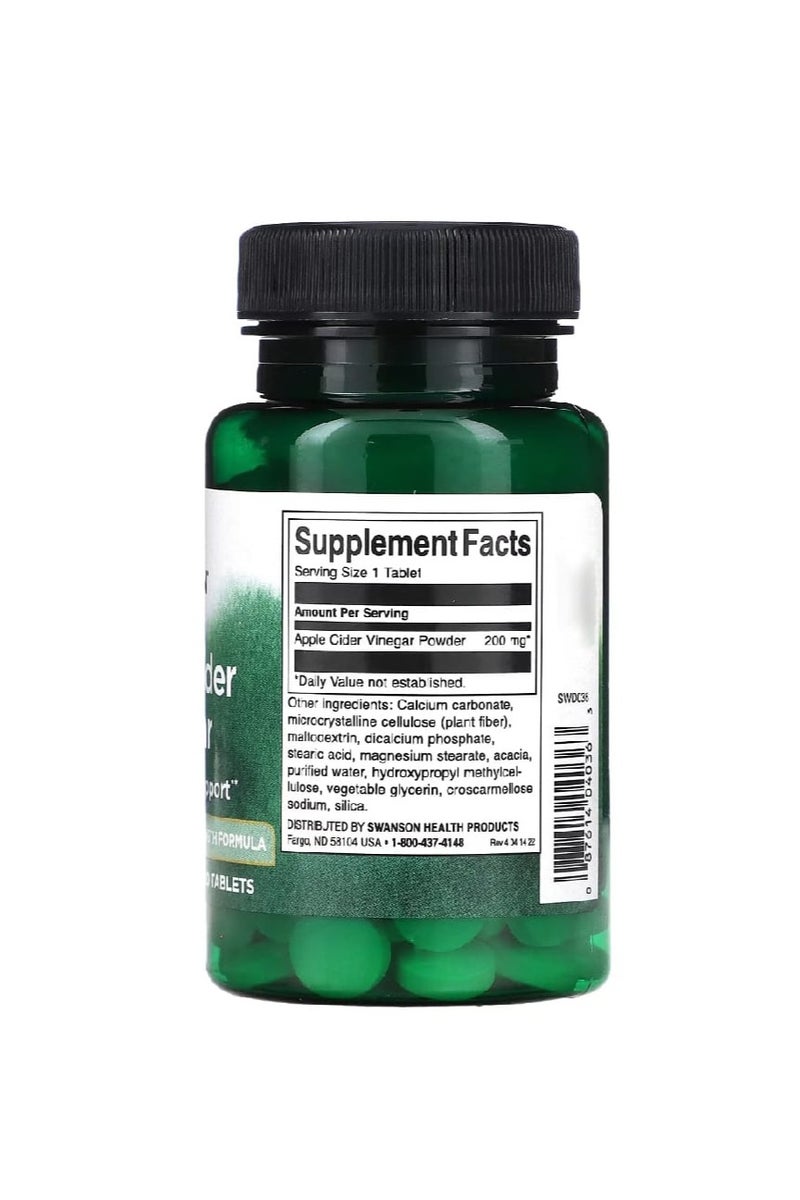 سوانسون خل التفاح 200 ملغ 120 قرصًا - Image 2