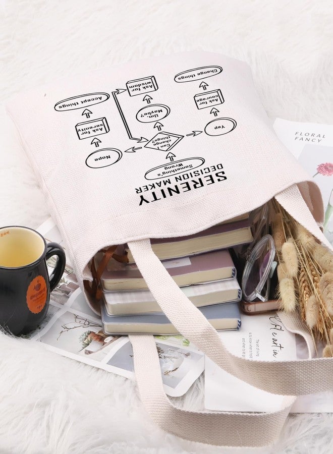 G2TUP Funny Sobriety Tote Bag AA NA Recovery Handbag Serenity Prayer Decision Maker Sober AF Recovery Sponsor Gift (Serenity Prayer Decision TB) - Image 4