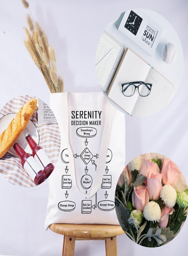 G2TUP Funny Sobriety Tote Bag AA NA Recovery Handbag Serenity Prayer Decision Maker Sober AF Recovery Sponsor Gift (Serenity Prayer Decision TB) - Image 5