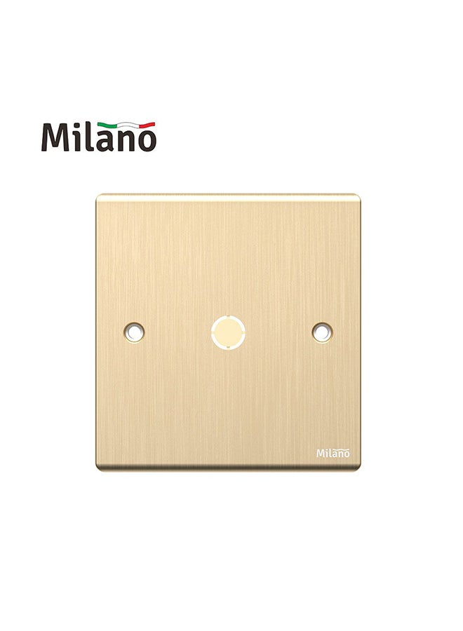 DANUBE HOME Milano 20A Flux Outlet Aura Gold - Brushed Gold Polycarbonate Electrical Switch & Socket - Durable 25 Years - High-Quality Electrical Tools & Accessories - Perfect for Home & Office - Made in China