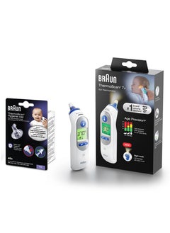 BRAUN Braun Thermoscan 7 Plus  IRT6525 Thermometer + and 40 ThermoScan Lens Filters 