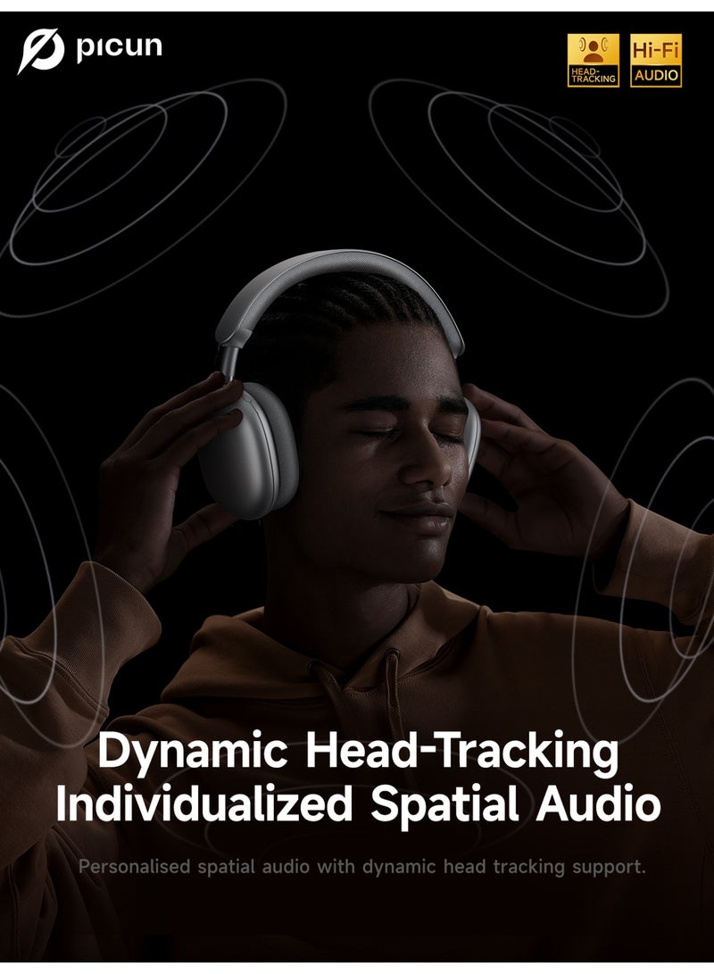 Picun F8 Pro Wireless Headphones 3D Spatial Audio Head Tracking -52dB ANC HIFI Bluetooth Headset ENC HD Mic Low-Latency - Image 4