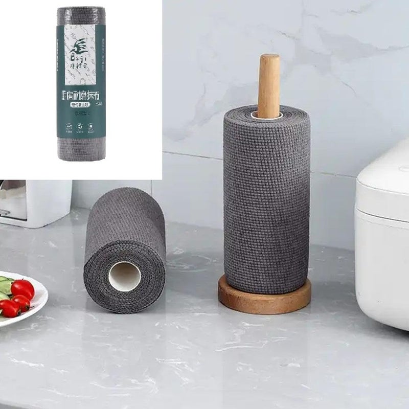 CAZINA 50 Pack Microfiber Cleaning Cloth Roll 10 x 10 Tear Away Reusable Towels Washable Rags Super Absorbent Microfiber Towels for Car Drying Dishes Kitchen Cleaning - Image 3