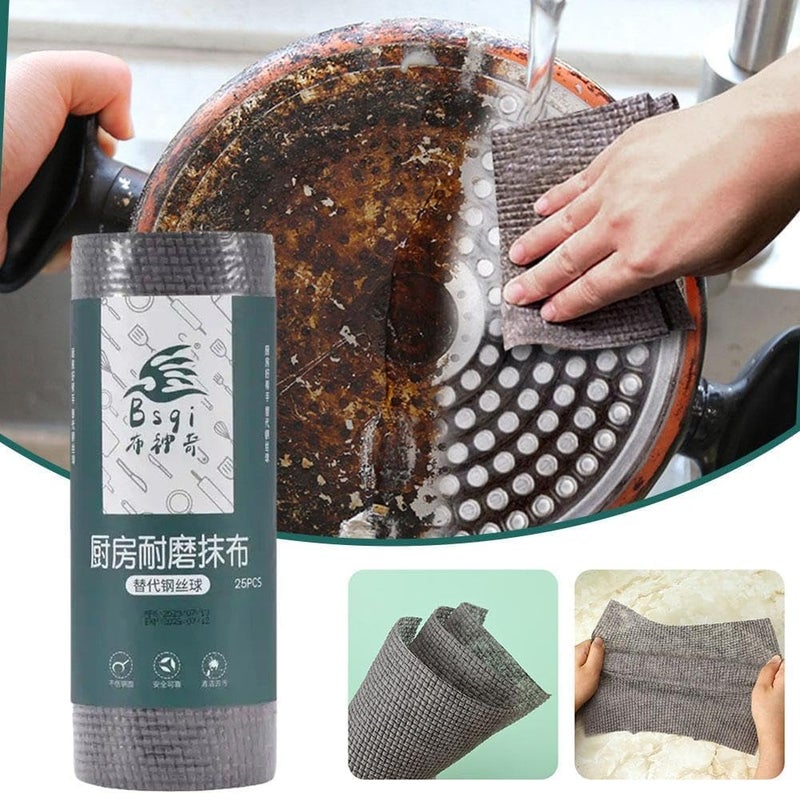CAZINA 50 Pack Microfiber Cleaning Cloth Roll 10 x 10 Tear Away Reusable Towels Washable Rags Super Absorbent Microfiber Towels for Car Drying Dishes Kitchen Cleaning - Image 2