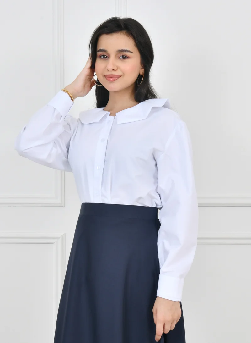 HAWRAA ABAYA White collared shirt