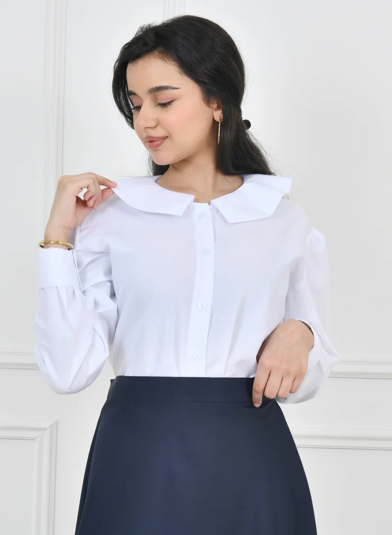 HAWRAA ABAYA White collared shirt