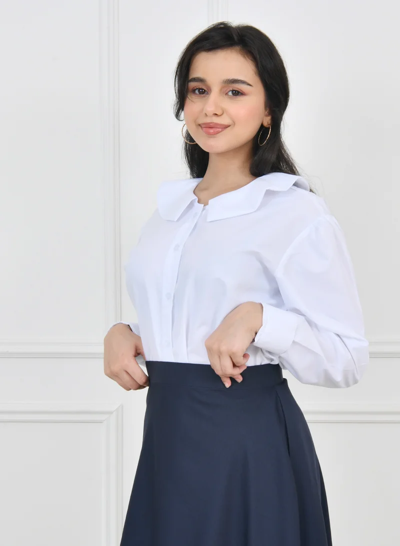 HAWRAA ABAYA White collared shirt