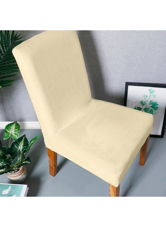 Loquat 4-Piece Solid Colour Chair Cover White - Image 2