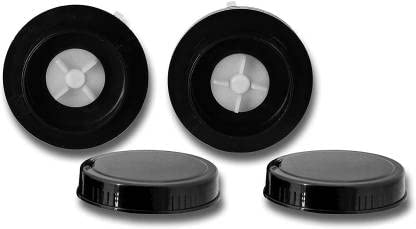 Gemini Bullet Jar for Mixer Grinder Set of 2 (530 ML,350 ML) ABS Transparent Juicer Jar, Black- NSA100 - Image 2