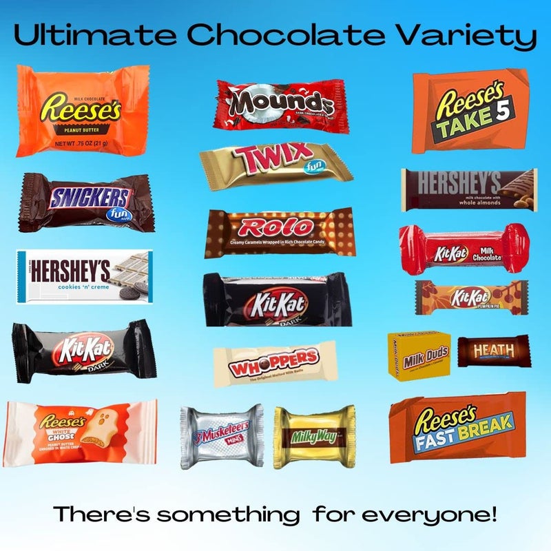 ULTIMATE Assorted CHOCOLATE Candy Mix! (4 Lbs.) Fun Mega Variety! Individually Wrapped Minis, Bulk, FRESH & DELICIOUS Fun Size Assortment, Great for Easter Baskets & Egg Hunts, Home & Office Candy Bowls, Parties, Parades & Piñatas!. - Image 3