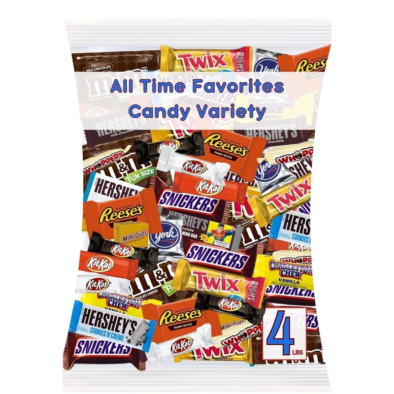 ULTIMATE Assorted CHOCOLATE Candy Mix! (4 Lbs.) Fun Mega Variety! Individually Wrapped Minis, Bulk, FRESH & DELICIOUS Fun Size Assortment, Great for Easter Baskets & Egg Hunts, Home & Office Candy Bowls, Parties, Parades & Piñatas!. - Image 1