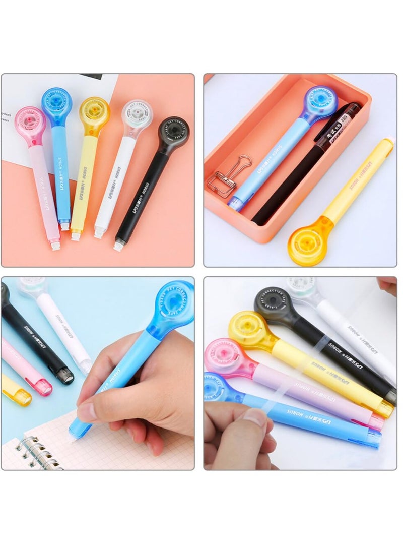 5 Pack Correction Tape Pen Correctional Tape Ink Corrector Tape Correction Tape Eraser for School Office Supplies, 0.2 x 236 Inch - Image 3